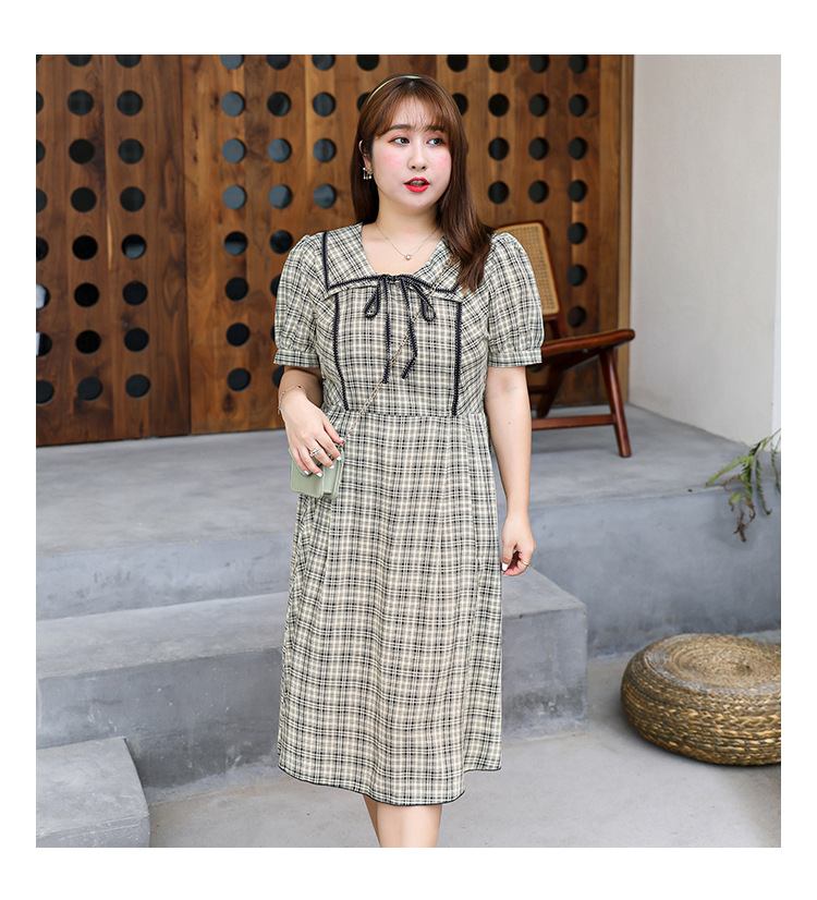 好評につき延長 ワンピース チェック柄 大きいサイズ 秋新作 膝丈 リボンワンピースh超人気2 手数料安い Talalsalman Com