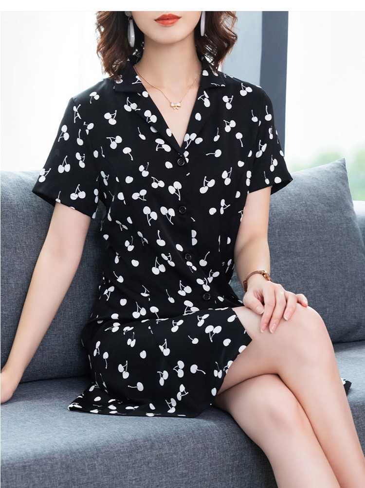 可愛く大人っぽい さくらんぼ柄プリントワンピース 大きいサイズレディースファッション専門店 ミニョン