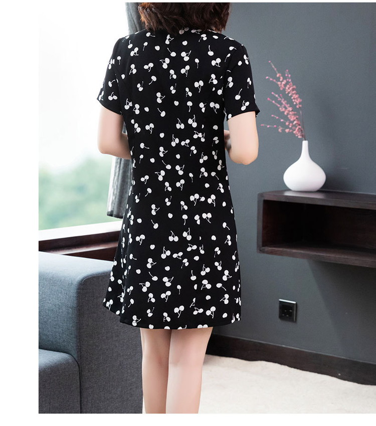 可愛く大人っぽい さくらんぼ柄プリントワンピース 大きいサイズレディースファッション専門店 ミニョン