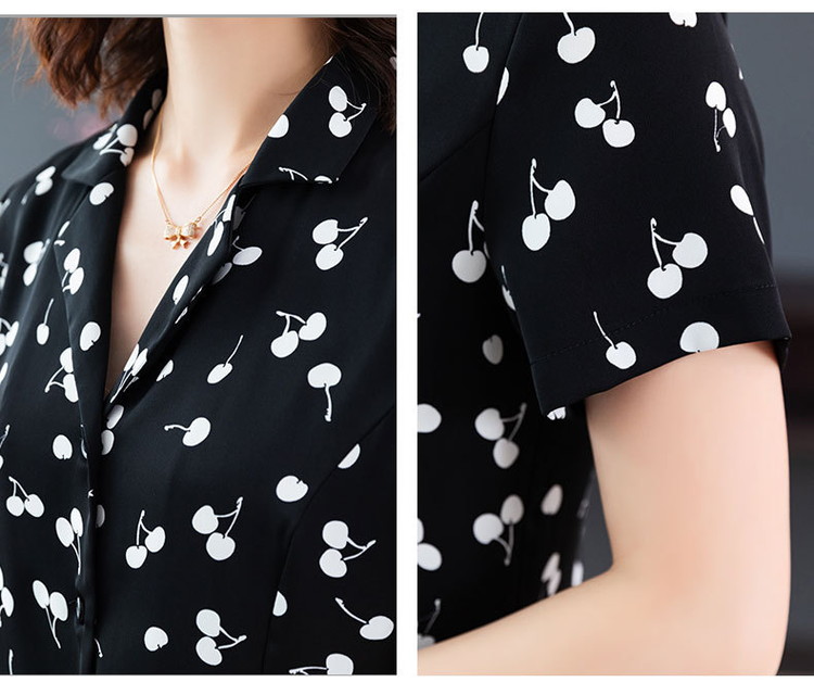 可愛く大人っぽい さくらんぼ柄プリントワンピース 大きいサイズレディースファッション専門店 ミニョン