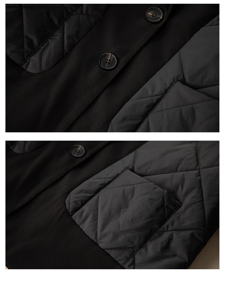 コートとしてもジャケットとしても決まる♪キルティング加工のジャケット-全身